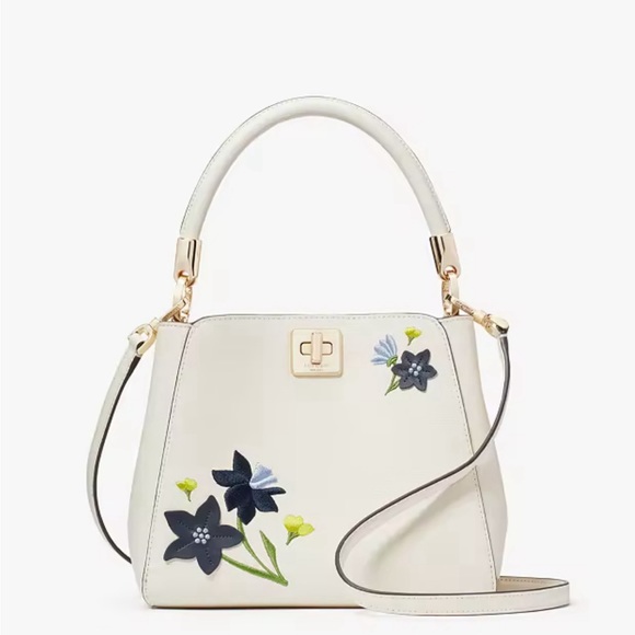 kate spade Handbags - NWT Kate Spade Phoebe Floral Applique Top Handle Satchel